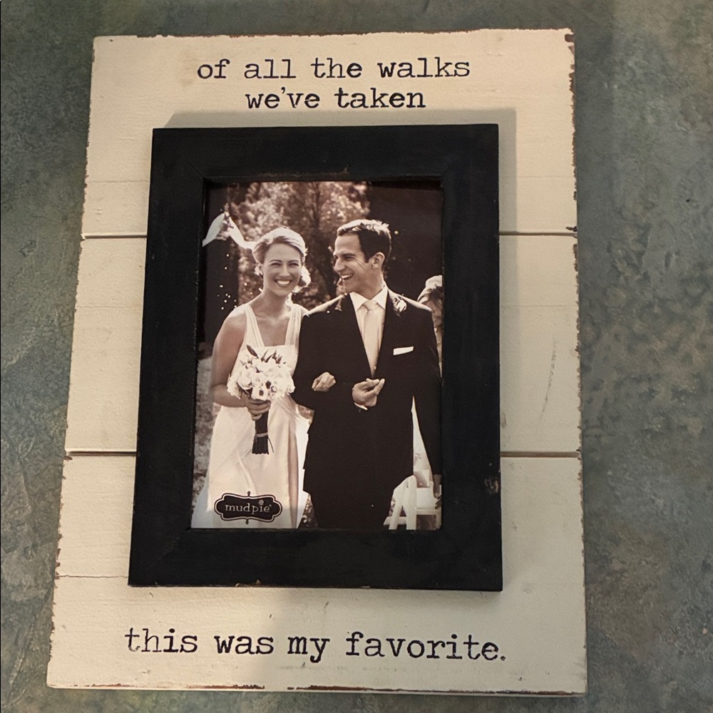 Mud Pie Cream and Black Sentiment Frame